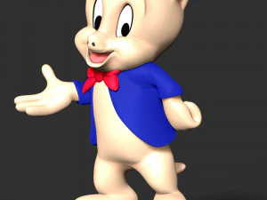 Porky Pig - Looney Tunes 3D Print Model