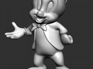 Porky Pig - Looney Tunes 3D Baskı Modeli