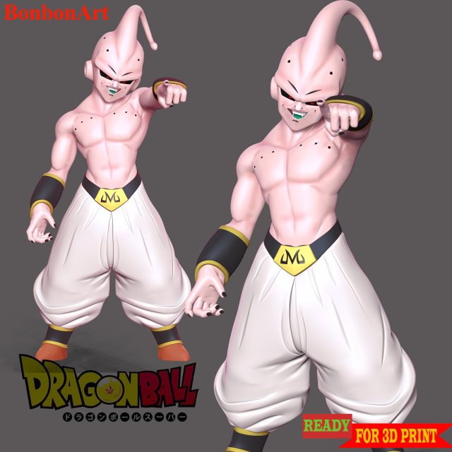 Kid Buu - Dragon Ball Fanart Modelo de impresión 3D .c4d .max .obj .3ds .fbx .stl .blend 