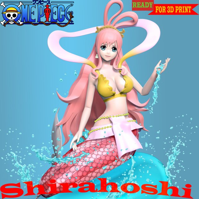 Shirahoshi - One Piece Battle Dance Modelo de Impressão 3D .c4d .max .obj .3ds .fbx .stl .blend 