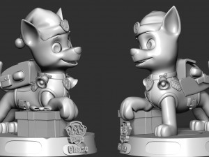 Chase Paw Patrol - Merry Christmas 3D Print Model