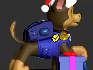 Chase Paw Patrol - Merry Christmas 3D Print Model