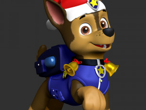 Chase Paw Patrol - Merry Christmas 3D Print Model