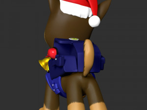 Chase Paw Patrol - Merry Christmas 3D Print Model