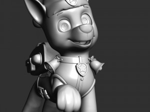 Chase Paw Patrol - Merry Christmas 3D Print Model