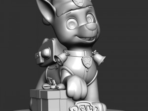 Chase Paw Patrol - Merry Christmas 3D Print Model