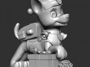 Chase Paw Patrol - Merry Christmas 3D Print Model