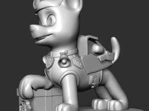 Chase Paw Patrol - Merry Christmas 3D Print Model