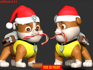 Rubble Paw Patrol - Merry Christmas 3D Принт Модель