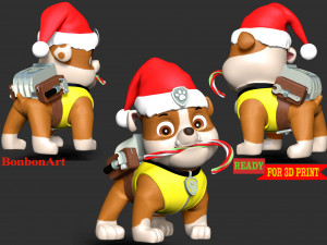 Rubble Paw Patrol - Merry Christmas 3D Принт Модель