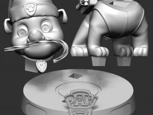Rubble Paw Patrol - Merry Christmas 3D Print Model