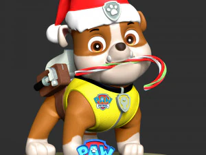 Rubble Paw Patrol - Merry Christmas 3D Print Model
