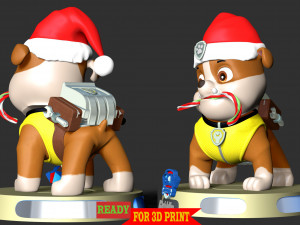 Rubble Paw Patrol - Merry Christmas 3D Принт Модель