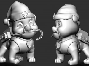 Rubble Paw Patrol - Merry Christmas 3D Print Model