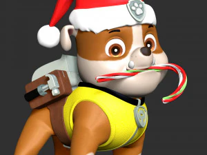 Rubble Paw Patrol - Merry Christmas 3D Print Model