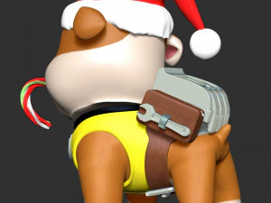 Rubble Paw Patrol - Merry Christmas 3D Print Model