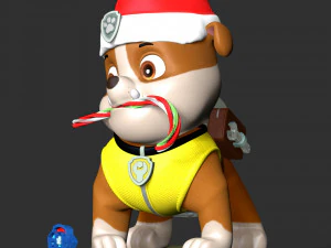 Rubble Paw Patrol - Merry Christmas 3D Print Model