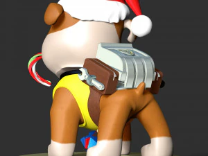 Rubble Paw Patrol - Merry Christmas 3D Print Model