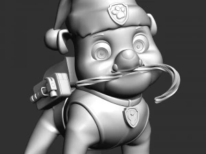 Rubble Paw Patrol - Merry Christmas 3D Print Model