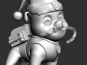 Rubble Paw Patrol - Merry Christmas 3D Print Model