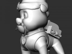 Rubble Paw Patrol - Merry Christmas 3D Print Model