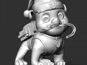 Rubble Paw Patrol - Merry Christmas 3D Print Model