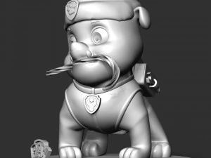 Rubble Paw Patrol - Merry Christmas 3D Print Model