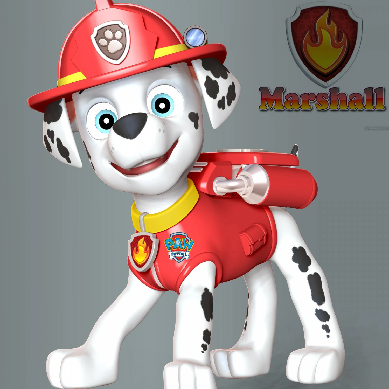 Marshall - Paw Patrol 3D Print Model .c4d .max .obj .3ds .fbx .stl .blend 