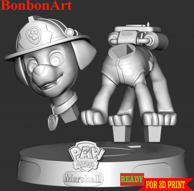 Marshall - Paw Patrol 3D Print Model in Figurines 3DExport