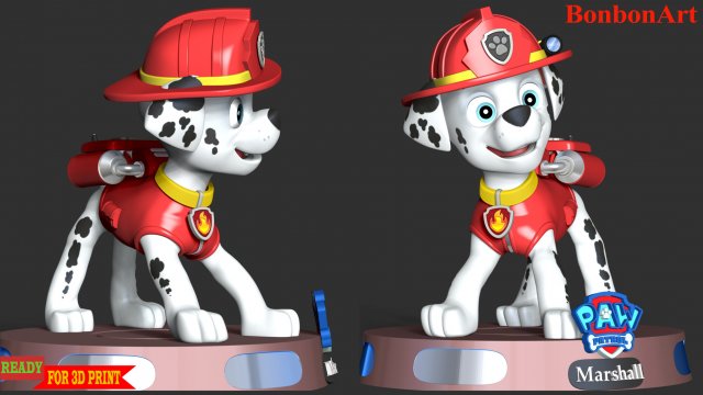 Paw Patrol - Marshall Fire Modello di stampa 3D in Figurine 3DExport