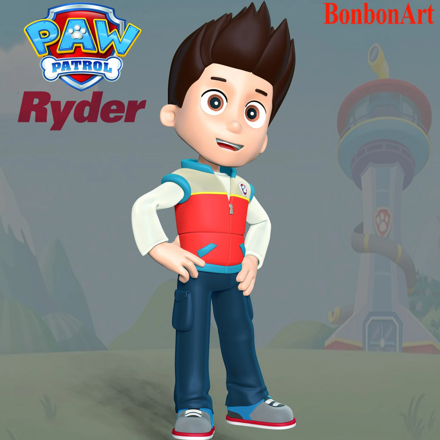 Ryder - Paw Patrol 3D Print Model .c4d .max .obj .3ds .fbx .stl .blend 