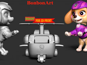 Skye Helicopter - Paw Patrol 3D Print Model