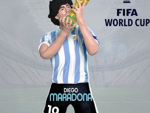 Diego Maradona Modèles 3D en vedette