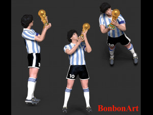 Diego Maradona Modèles 3D en vedette