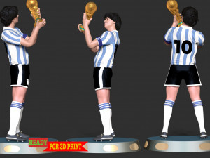 Diego Maradona Modèles 3D en vedette
