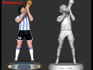 Diego Maradona Modèles 3D en vedette