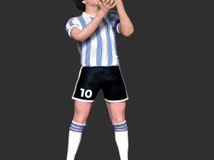 Diego Maradona Modèles 3D en vedette
