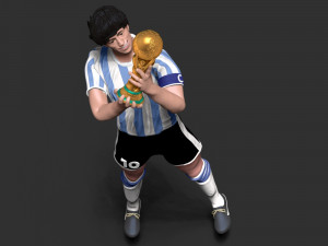 Diego Maradona Modèles 3D en vedette