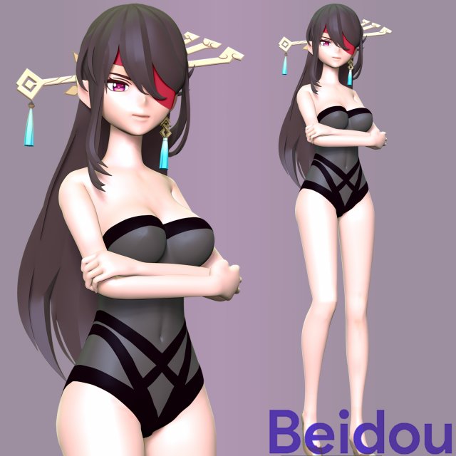 Beidou - Genshin Impact 3D Принт Модель in Статуэтки 3DExport