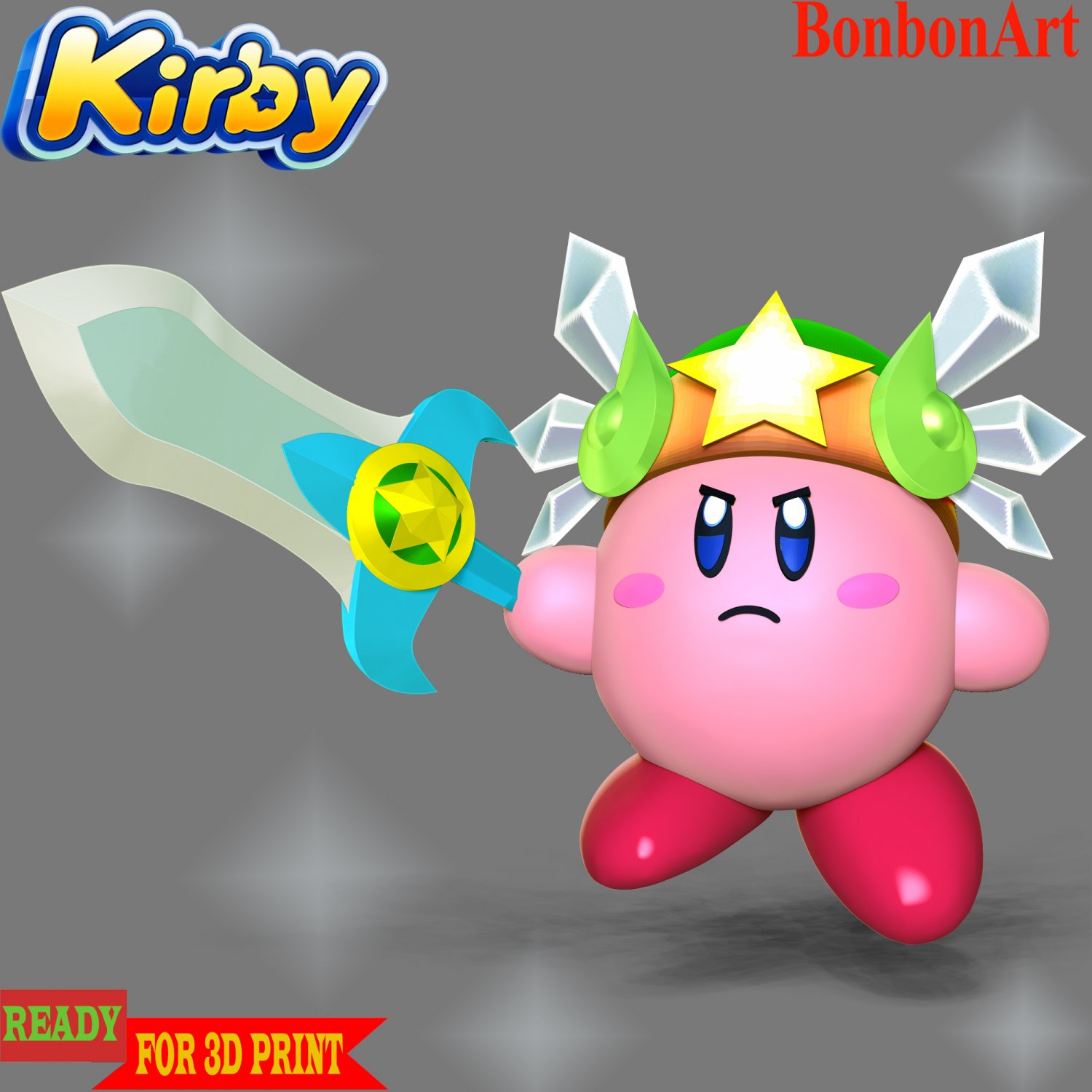 Kirby 3D Print Model in Figurines 3DExport