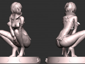 Nier 2B Fanart 3Dプリントモデル