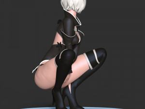 Nier 2B Fanart 3Dプリントモデル