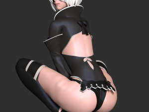 Nier 2B Fanart 3Dプリントモデル