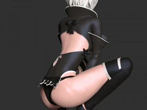 Nier 2B Fanart 3D Print Model