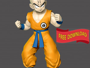 Krillin - Dragon Ball Fanart Modelo de impresión 3D