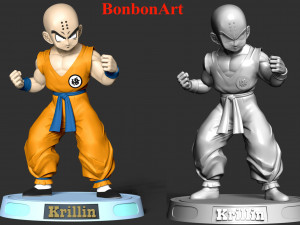 Krillin - Dragon Ball Fanart Modelo de impresión 3D