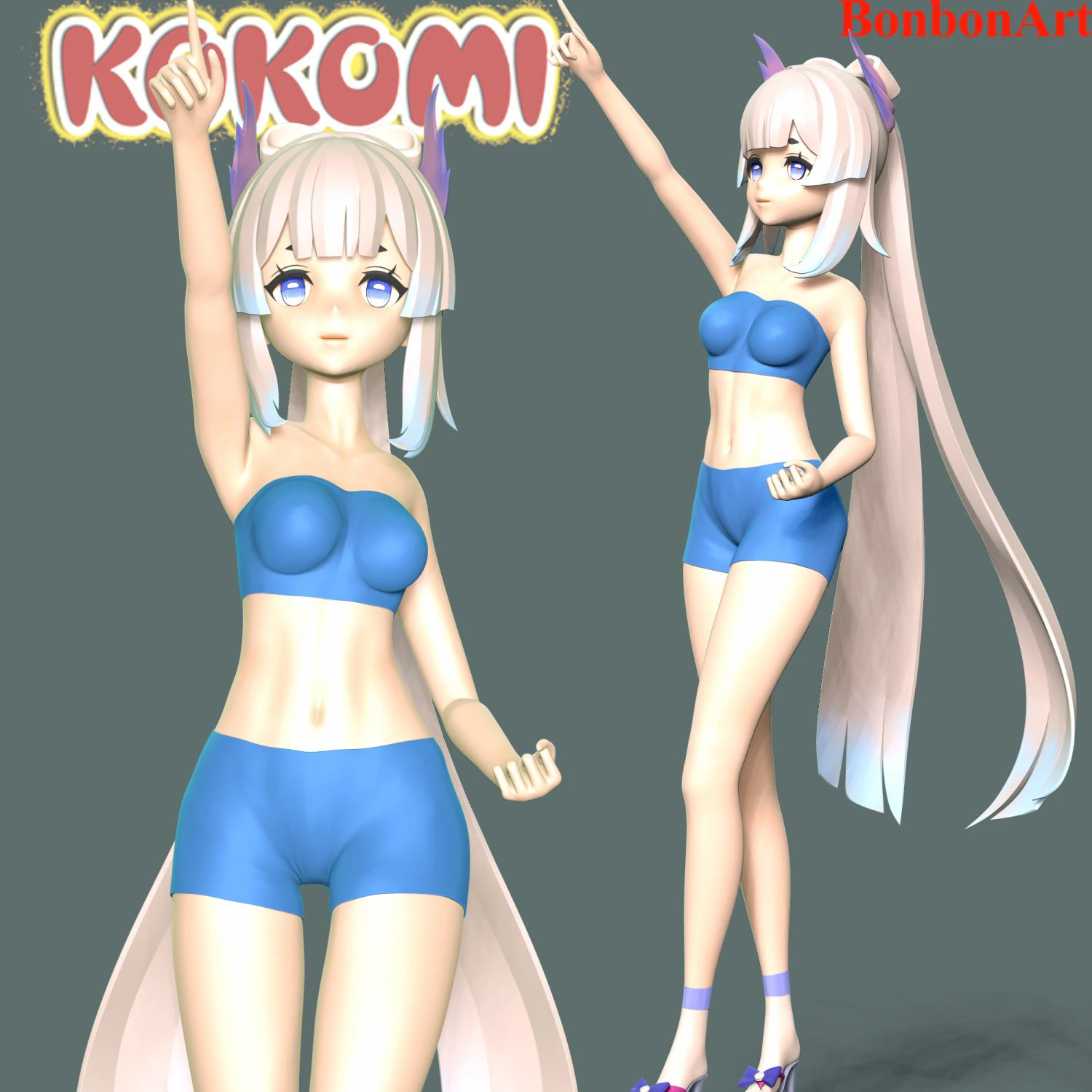 Kokomi - Genshin Impact 3D Print Model .c4d .max .obj .3ds .fbx .stl .blend 