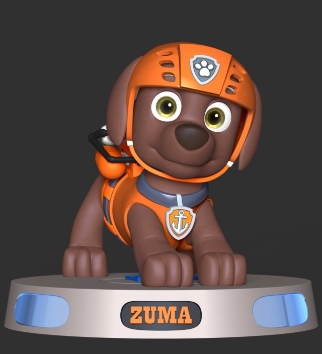 Zuma- Paw Patrol Modello di stampa 3D in Figurine 3DExport