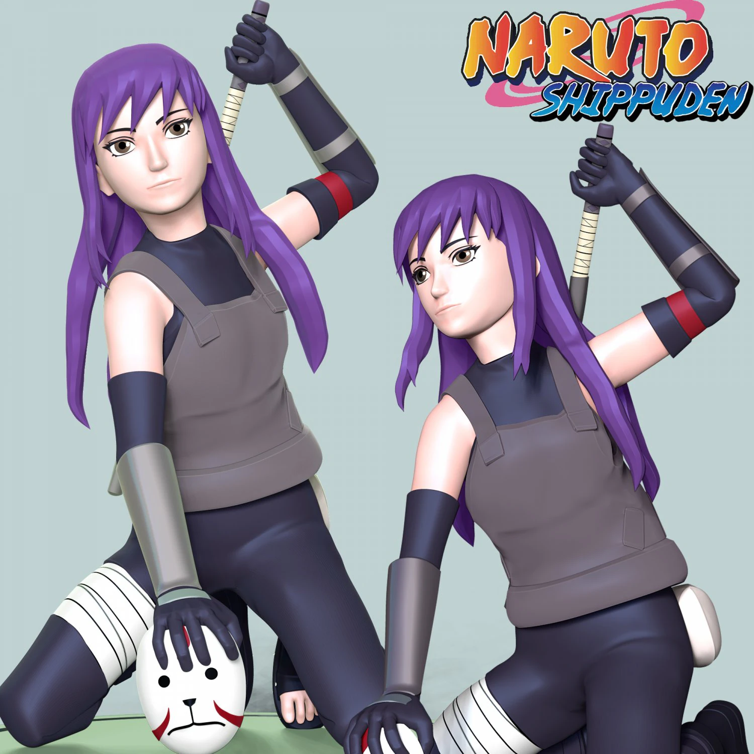 Yugao Kid - Naruto Shippuden 3D Print Model .c4d .max .obj .3ds .fbx .stl .blend 