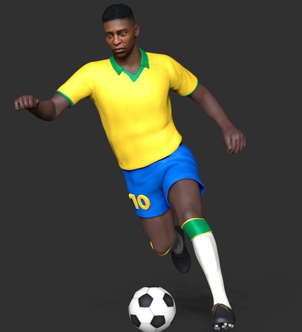 Pel - King Of Football 3D Принт Модель In Статуэтки 3DExport